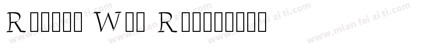 Romana W03 Rom字体转换